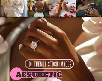 AI African American Wedding Photos | Faceless PNG Images (Digital Download)