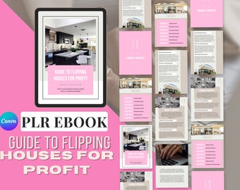 Flip Houses Ebook | Real Estate Investing, Canva Editable (Digital Download)