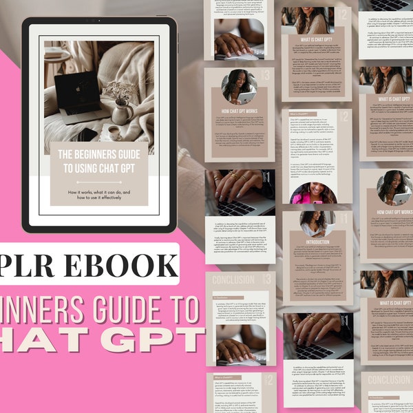 PLR ChatGPT Ebook, Learn ChatGPT Applications | Edit Ebook in Canva | Private Label Rights | Learn AI Software | Resell Ebook Guide | MRR