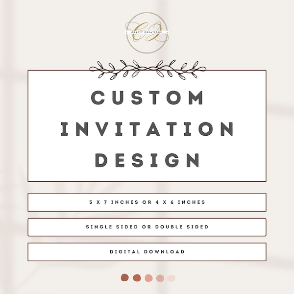 Custom Invitation, Design Digital, Any Invitation You Want, Birthday Invitation, Wedding Invitation, Customized Digital Design Invitation