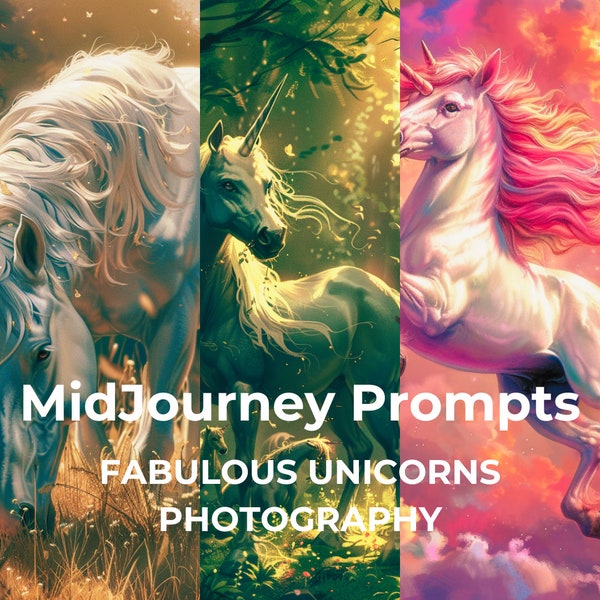 Midjourney AI Prompts: Capturing Enchanting Unicorn Portraits, Mastering Fantasy Art, Creating Stunning Posters & Ads, Magical Creativity