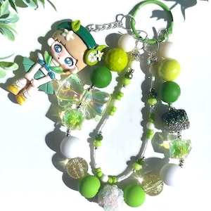 Anime Schlüsselanhänger Handyband einzigartig Kawaii Cute Keychain Handmade One Of A Kind