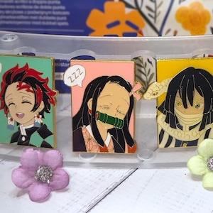 Anime Demon Slayer Enamel Pin One Of A Kind High Quality Anime Enamel Pins Kawaii Cute Lapel Pins Badges Anime Lovers Anime Fans