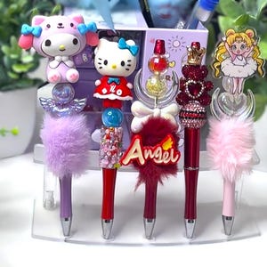 Custom Beaded Pens! ONE OF A KIND! Refillable Ink. Long Lasting.