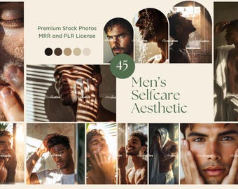 Men Stock Photos Skincare Men Selfcare Photos Aesthetic Men Model Male Photos Instagram Reel Cover MRR PLR Photos Diverse Male Model Photos