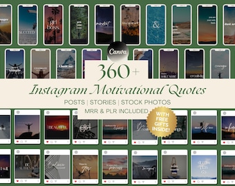 Motivational Quotes Instagram Template Nature Aesthetic Quotes Social Media Post Template Canva Editable Mrr Plr Bundle Coaching Instagram