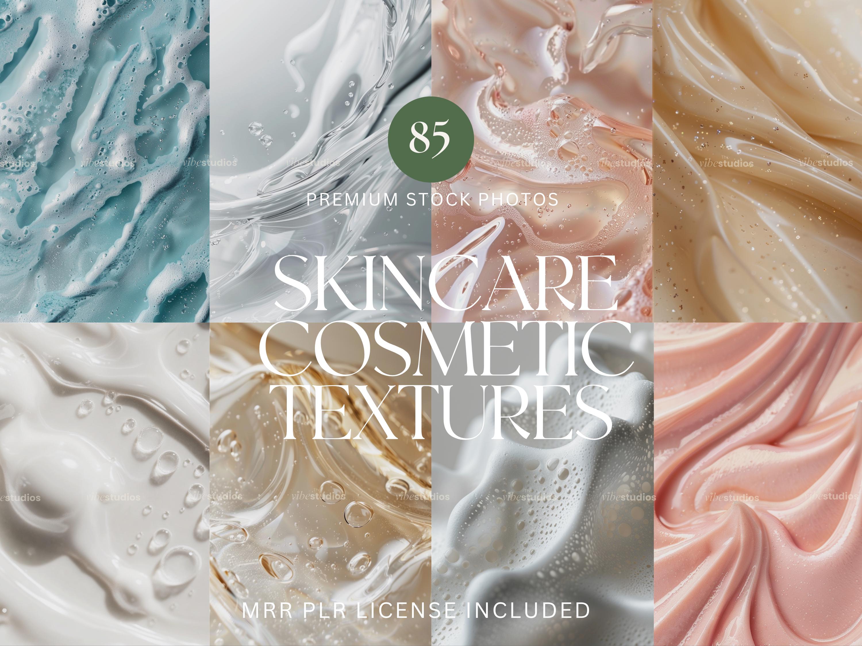 Skincare Textures Stock Photos Cosmetic Textures Aesthetic Beauty Photos Serum Beauty Makeup Photos Social Media MRR PLR Photos Beauty