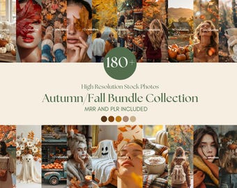 Pacchetto di foto stock autunnali Pacchetto di foto estetiche autunnali Pacchetto di foto stock di Halloween Bellezza Autunno Foto autunnali Moda Foto calde MRR PLR Autunno