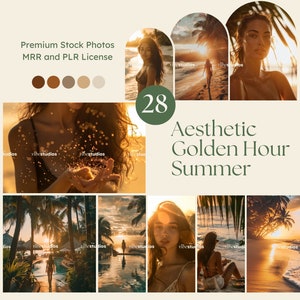 Aesthetic Golden Hour Photos Summer Images Beach Summer Photos for Website Instagram Social Media Photos