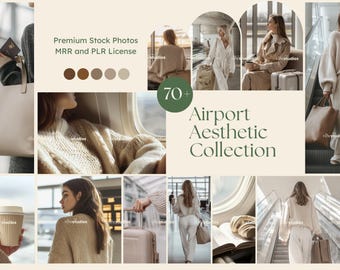 Foto stock estetiche di aeroporti Moda Donna Viaggio Foto estetiche Marketing senza volto Foto stock di viaggi Mrr Plr Instagram Reel Cover