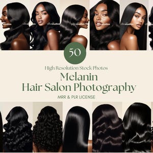 Melanin Stock Photos Hair Salon Photos Melanin Hair Photography Melanin Luxury Hair Instagram Reel Cover MRR PLR Photos Digital Marketing