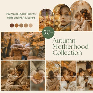 Foto stock di maternità autunnale Foto autunnali di madre e figlio Foto stock di mamma per i rulli di Instagram Copertina di foto di mamma per il marketing digitale