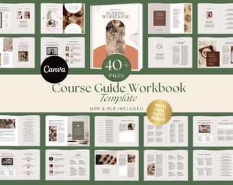 Course Guide Workbook Business Plan Template Printable Small Business Planner Start Up Workbook Coaching Template Canva Template MRR PLR