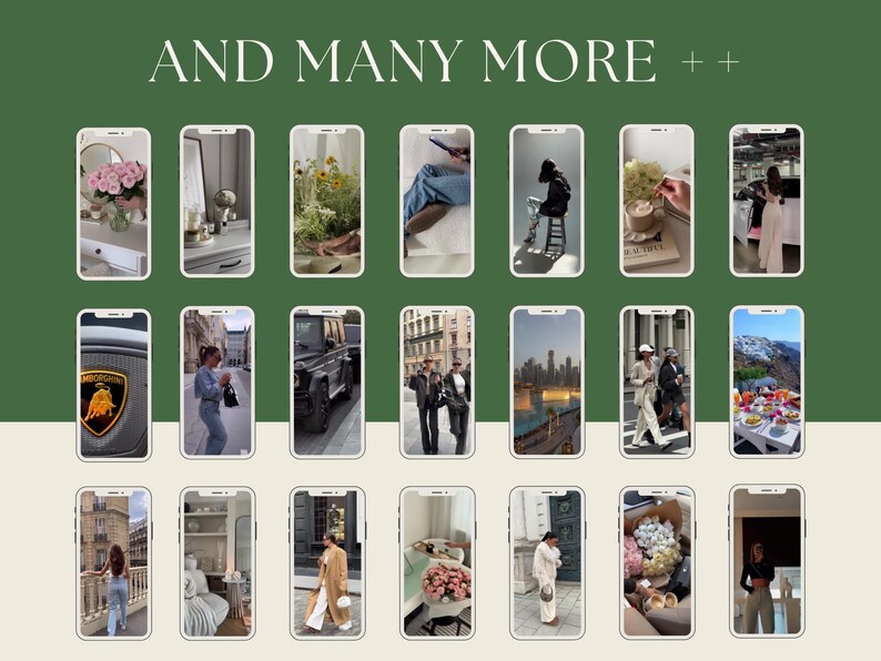 May include: A collage of 20 images showcasing various lifestyle and travel moments. The images feature a mix of urban and natural settings, including cityscapes, landscapes, and interior design. The collage is presented in a grid format, with each image displayed in a square frame.