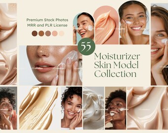 Skincare Stock Photos Woman Moisturizing Beauty Skin Images For Website Aesthetic Woman Skincare Instagram Stock Photo Beauty MRR PLR Photos