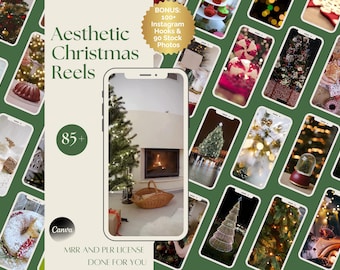Aesthetic Christmas Reels Faceless Reels Stock Photos Christmas Reels Instagram Faceless Authentic Reels Holiday Videos Faceless MRR PLR