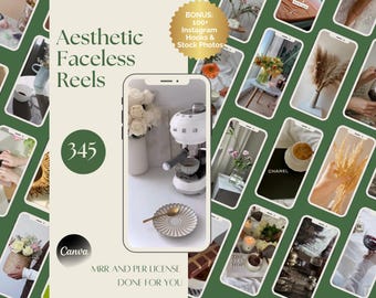 345 Aesthetic Faceless Reels Minimalist Reels Instagram Faceless Authentic Reels Travel Luxury Melanin Faceless Digital Marketing Videos