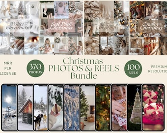 Christmas Bundle MRR PLR Christmas Stock Photos Christmas Reels Winter Bundle Aesthetic Christmas Reels Photos Faceless Holiday Videos