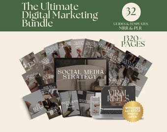 Digital Marketing Bundle Guides Templates Mrr Plr Bundle Guides Faceless Marketing Social Media Templates Bundle Done For You Ebooks Planner