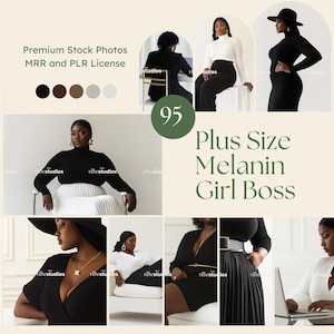 Plus Size Melanin Stock Photos Aesthetic Melanin Photos Girl Boss Stock Photos Melanin Elegant Plus Size Girl Boss Photos Mrr Plr Bundle
