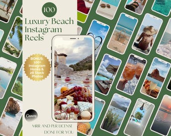 100 Luxury Beach Reels Instagram Reels Travel Beach Aesthetic Tropical Vibes Instagram Story Reels For Social Media Mrr Plr Stock Photos