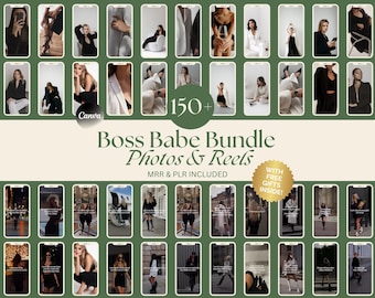 Boss Babe Stock Photos Reels Bundle Collection Luxury Reels Aesthetic Boss Babe Photos Instagram Posts and Stories Boss Babe Images MRR PLR