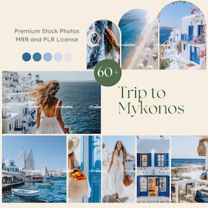 Mykonos Stock Photos Grecia Foto estetiche Viaggi Immagini di lusso Marketing senza volto Instagram Reel Cover Stock Photos Mrr Plr Ai Images