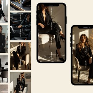 Pu&ograve; includere: Una donna con un blazer e pantaloni neri &egrave; seduta su una sedia. Lo sfondo &egrave; una parete beige chiaro con una finestra che lascia entrare la luce naturale.