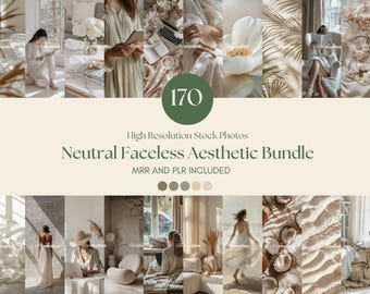 Faceless Stock Photos Aesthetic Faceless Instagram Reel Cover Minimalist Neutral Photos Mrr Plr Bundle Stock Photos