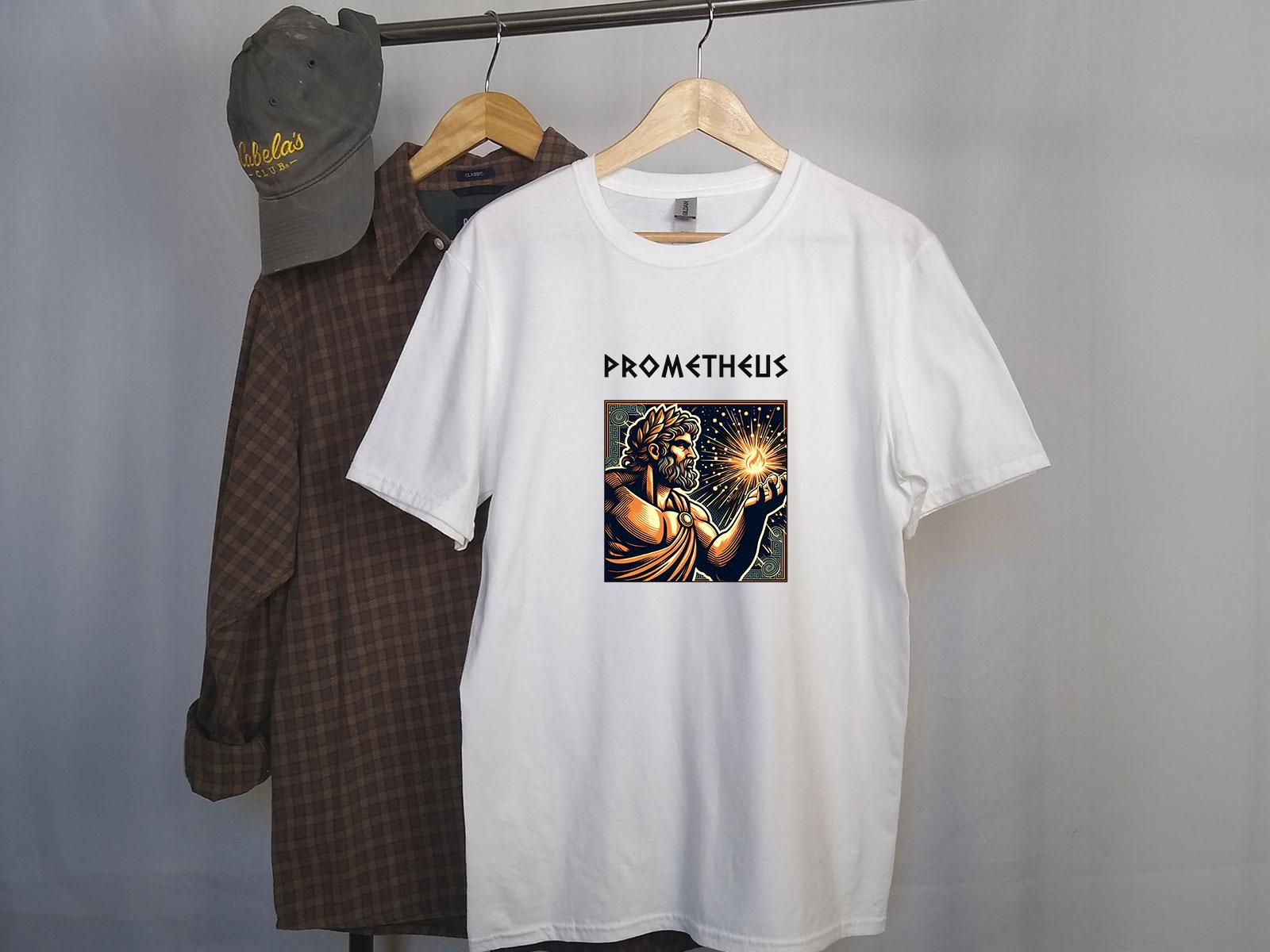 Prometheus Greek God Tshirt, Men Women Ancient History T Shirt, Fire ...