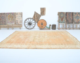large oushak rug,turkish rug 7x10,oversize vintage rug,7x10 turkish rug,wool rug,area rug,handmade old rug,7x10 rug,faded turkish carpet,371