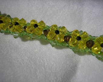 swarovski elements bracelet daisy chain any sunflower