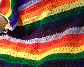 Scrapghan - Afghan - 38x45 - multi colors -  OOAK