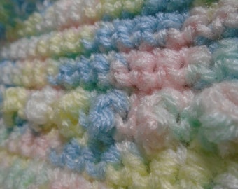 Baby Afghan, Rainbow, 29"x31"