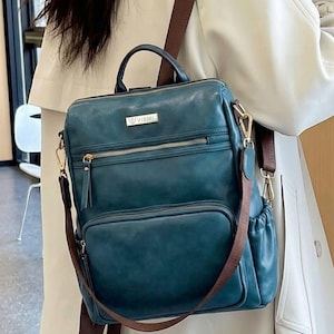 Convertible Backpack Purse for Women Vegan Leather Anti Theft Backpack 13 Inch Laptop Backpack Travel Backpack Gift for Her