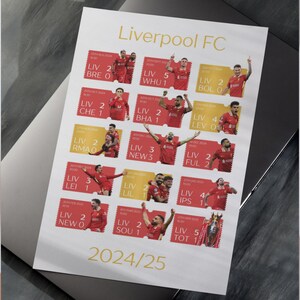 Personalisiertes Fußballticket-Memorabilia-Druck mit Punkten, Daten und Torschützen