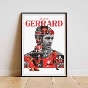 Steven Gerrard Liverpool FC Tribute Print: Football Legend Wall Art