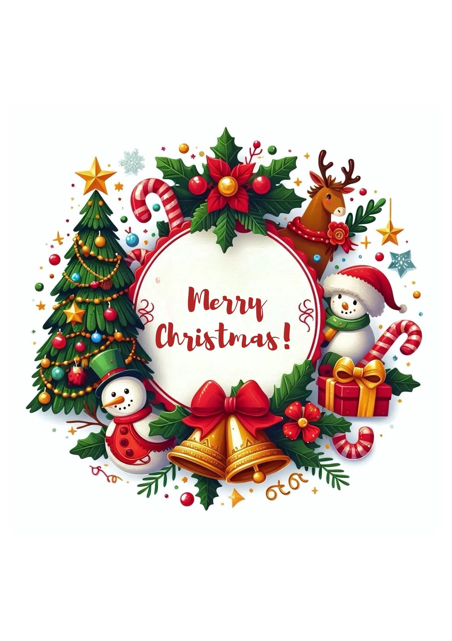 Christmas Printable Wall Art, Merry Christmas, Wall Decorations