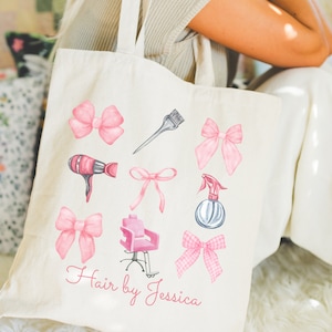 Hairstylist Tote Bag, Custom Hairdresser Bag, Hairstylist Gift, Hair Dresser Bag, Trendy Hair Therapist Bag, Cosmetology Gift, Stylist Gifts