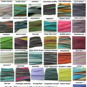 Add an extra Silk Ribbon Wrap to your bracelet order, fairy ribbon, choose from over 30 colors
