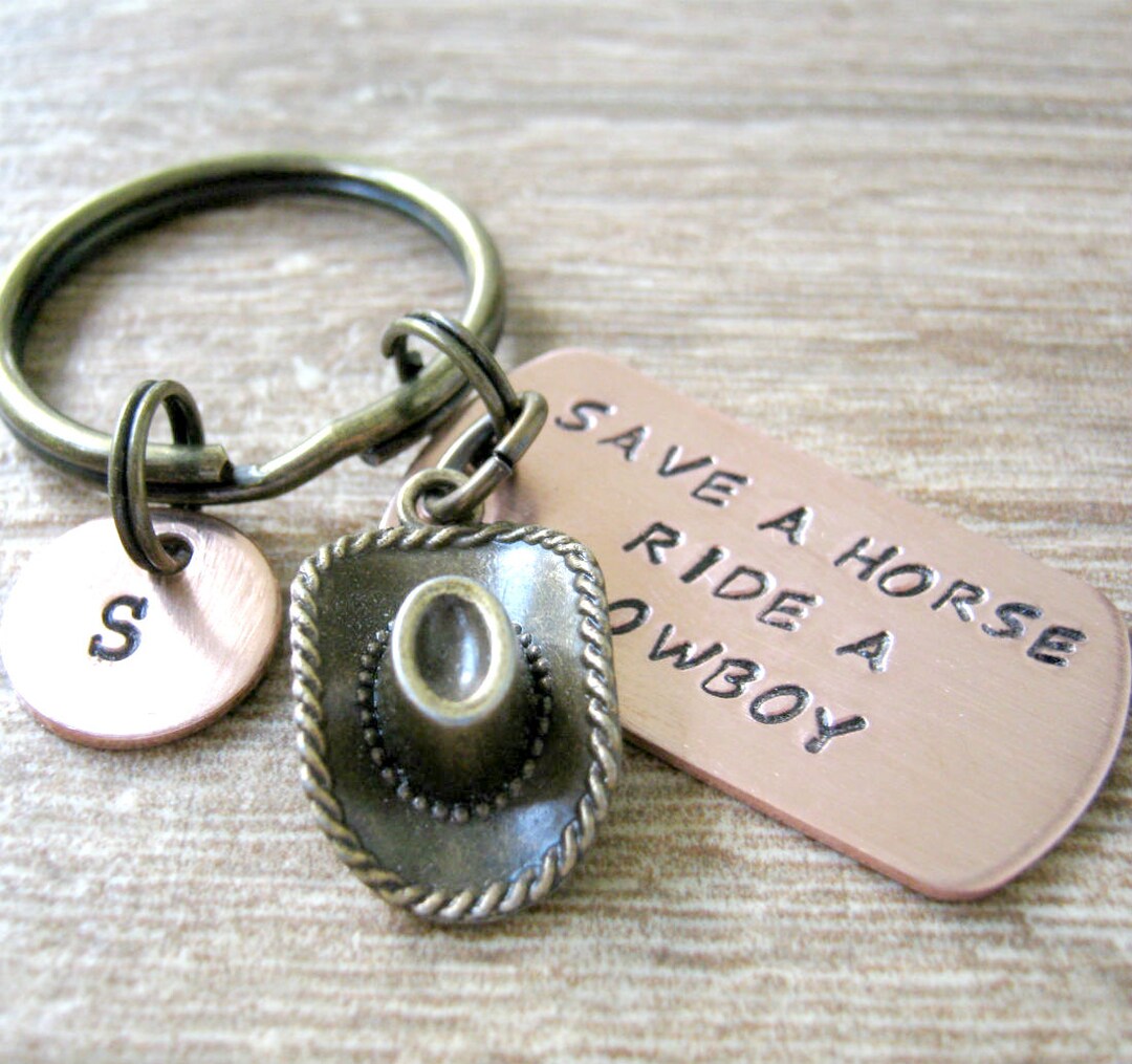 Save a Horse Ride A Cowboy Keychain, Cowgirl Keychain, Western Keychain ...