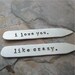 Personalized Collar Stays, I Love You Like Crazy, Anniversary gift, boyfriend gift, gifts for him, Valentine's Day gift, husband gift, lgbtq 