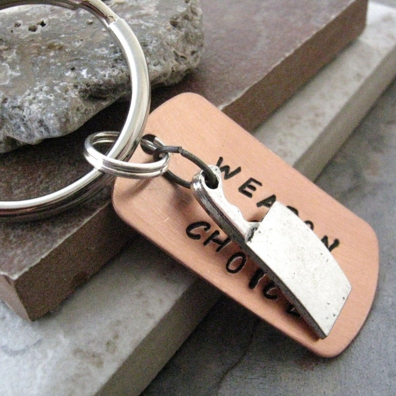 KITCHEN KNIFE Keychain Personalized Chef Keychain Cooking Etsy
