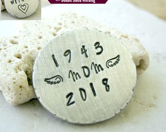 Moneda de bolsillo conmemorativa para mamá, recuerdo de mamá, siempre conmigo, pérdida de mamá, regalo del Día de la Madre, ficha conmemorativa del Día de la Madre, Q.E.P.D. mamá