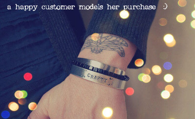 double sided option Unsinkable Bracelet 38 inch aluminum cuff Nautical Bracelet Stay Strong Bracelet plus size option Anchor Bracelet