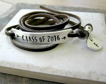 Personalized class of 2026 Bracelet, graduation gift, graduate gift, gifts for grads, initial disc, graduation bracelet, senior gifts
