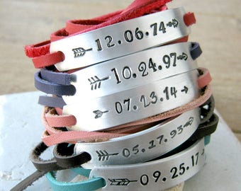Anniversary Date Bracelet, Sobriety Date Bracelet, Recovery Date Bracelet, New Beginnings Bracelet, Wedding Date Bracelet, customize this