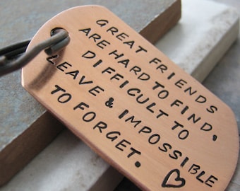 Great Friends Quote Keychain, Friendship quote, Friends quote, Friendship Keychain, friends keychain, personalize with your own quote