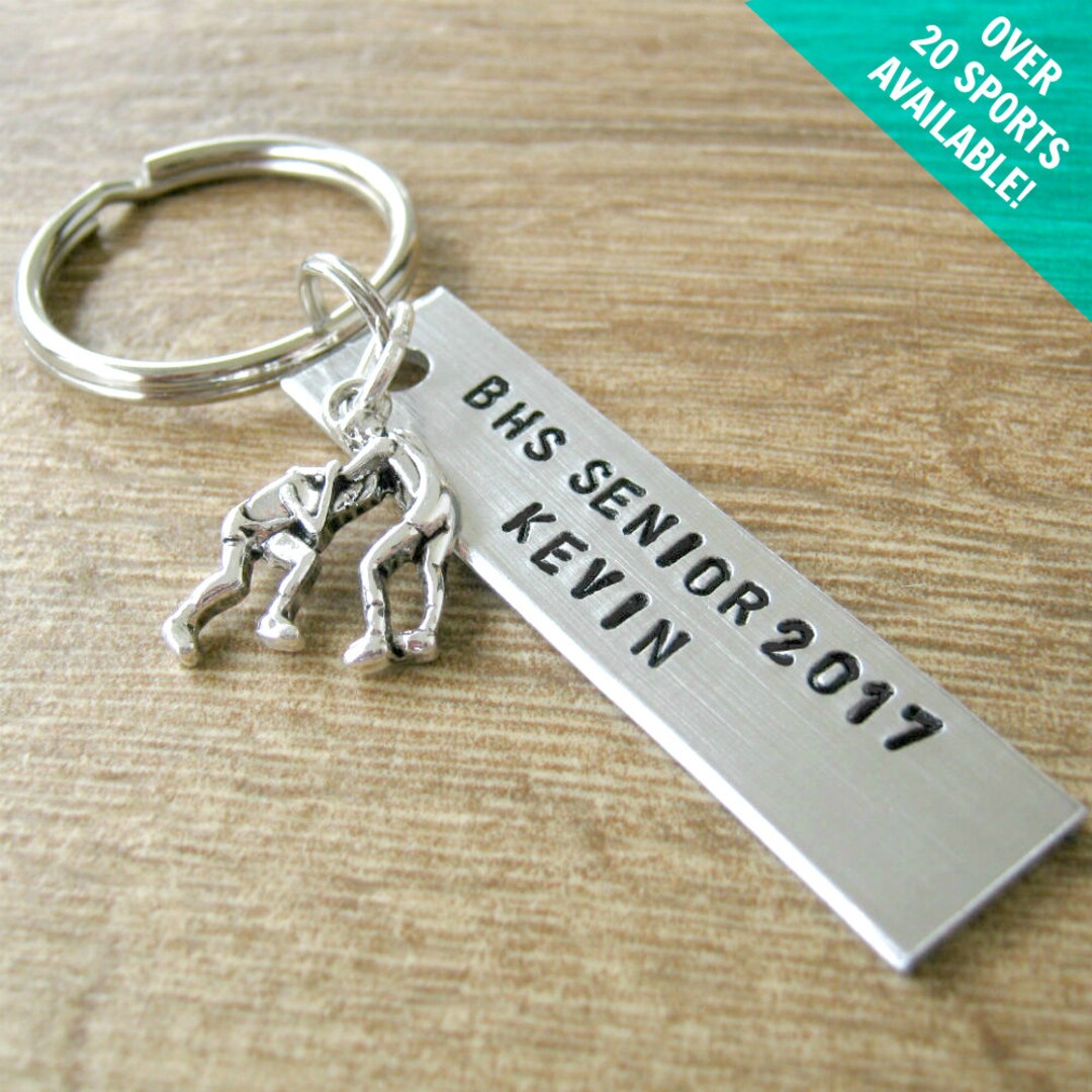 Personalized WRESTLING Keychain, Wrestler Gifts, Wrestler Keychains