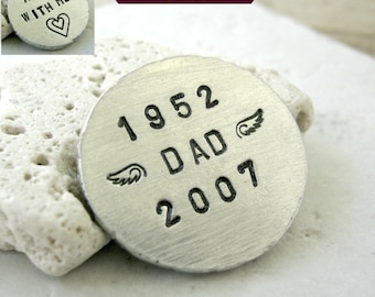 Dad Memorial Pocket Coin, Dad Remembrance Keepsake, Always with me, loss of father, Father Memorial, RIP Dad Pocket Token, Daddy Memorial